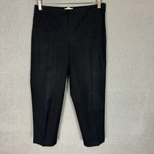 Eileen Fisher Pants Womens Petite Small Black Stretch Waist Pull‎ On Casual